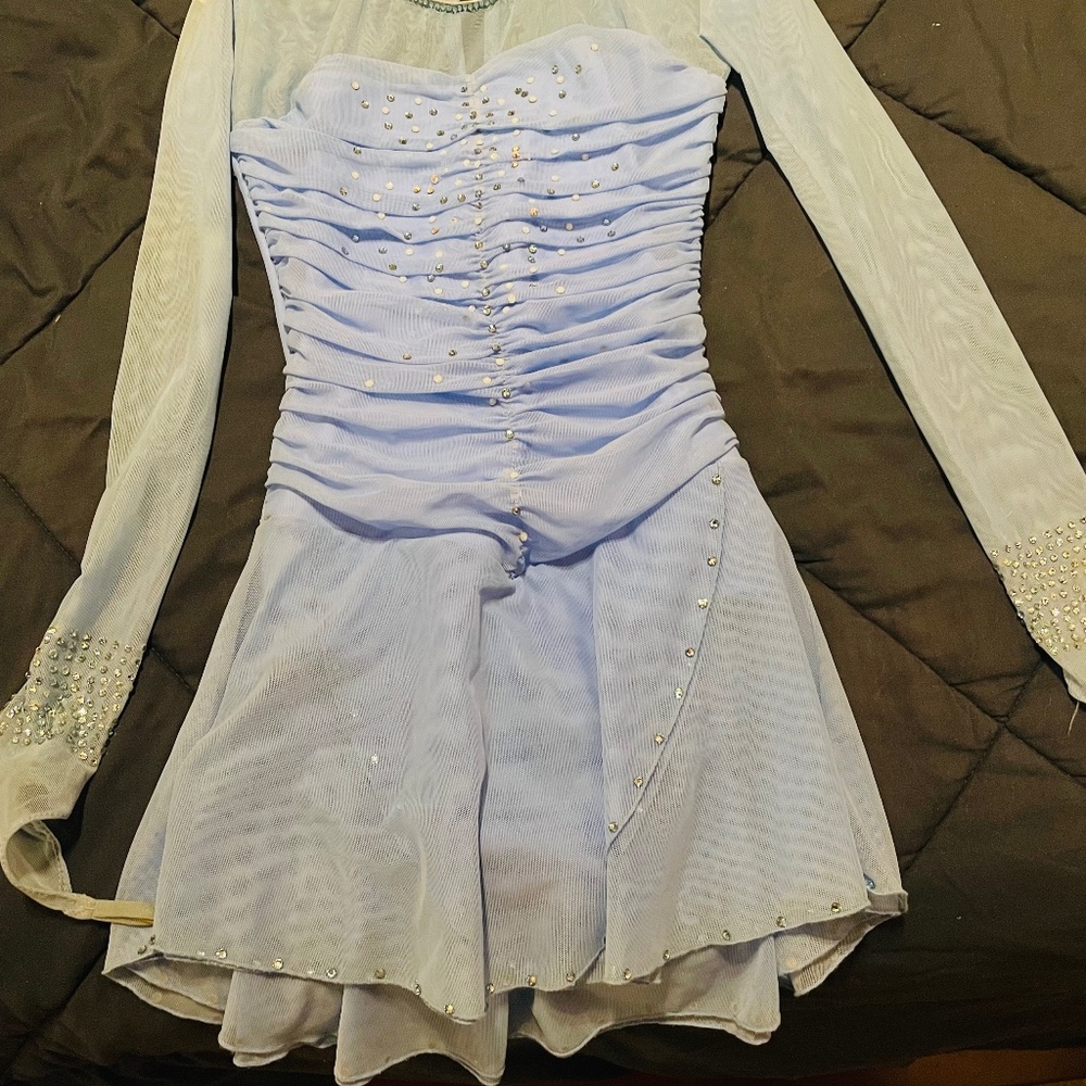 Light blue figure skating dress